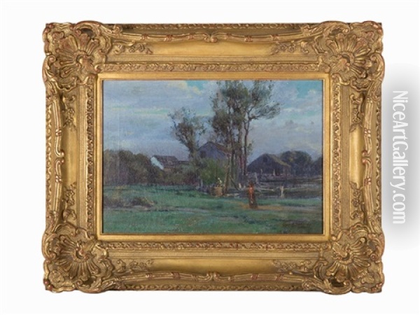The Homestead Oil Painting - George Henry Smillie