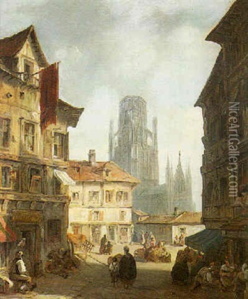 Bruges Oil Painting - Edward Pritchett