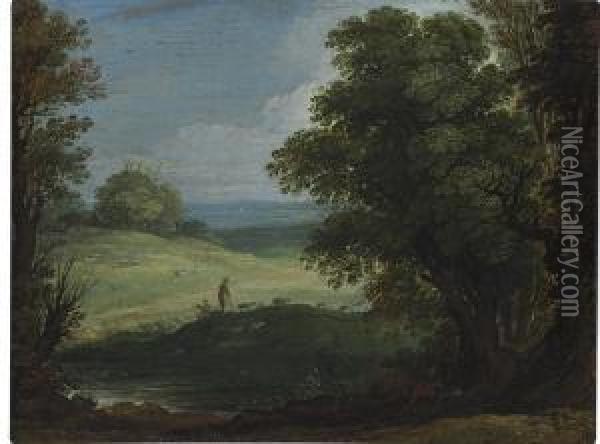 A Landscape With Shepherds And Their Flocks Oil Painting - Paul Bril