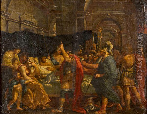 La Mort De Germanicus Oil Painting - Nicolas Poussin