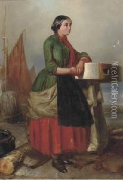 The Fisherman's Wife Oil Painting - Thomas Chambers