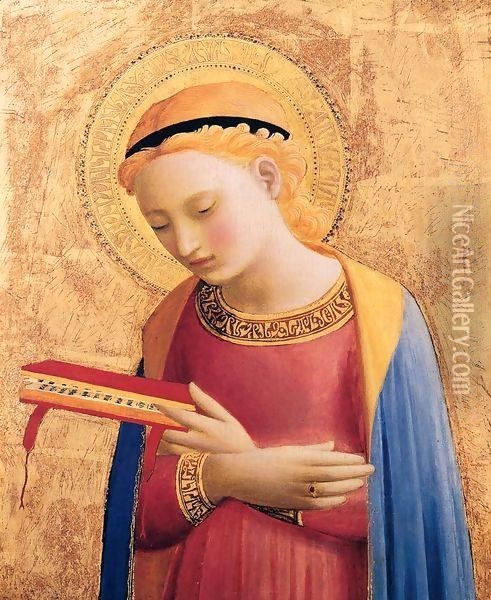 Virgin Mary Annunciate Oil Painting - Angelico Fra