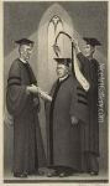 Honorary Degree>. Oil Painting - Grant Wood