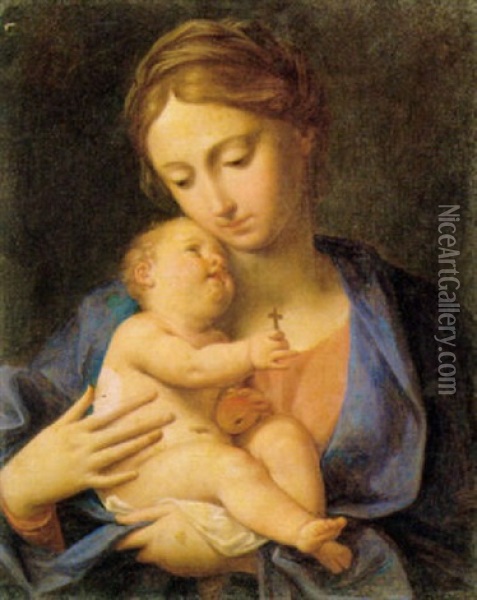 Madonna Col Bambino Oil Painting - Marc Antonio Franceschini