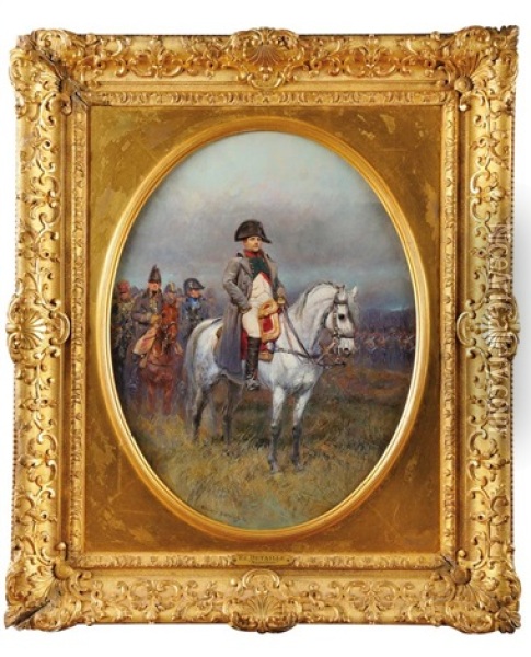 L'empereur Napoleon 1er En Uniforme De Chasseur A Cheval De La Garde Oil Painting - Edouard Jean Baptiste Detaille