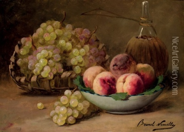 Bodegon Oil Painting - Alfred Arthur Brunel de Neuville