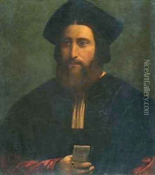 Portrait of Girolamo Beltrando Oil Painting - Dosso Dossi