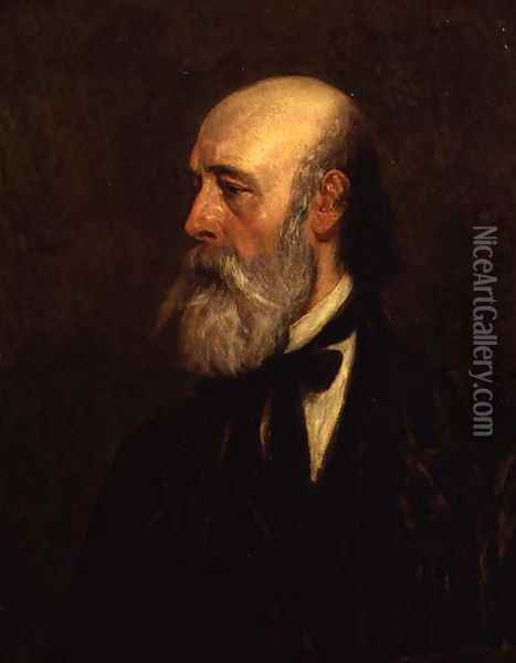Portrait of the artist Paul Falconer Poole (1807-79) Oil Painting - James Dawson Watson
