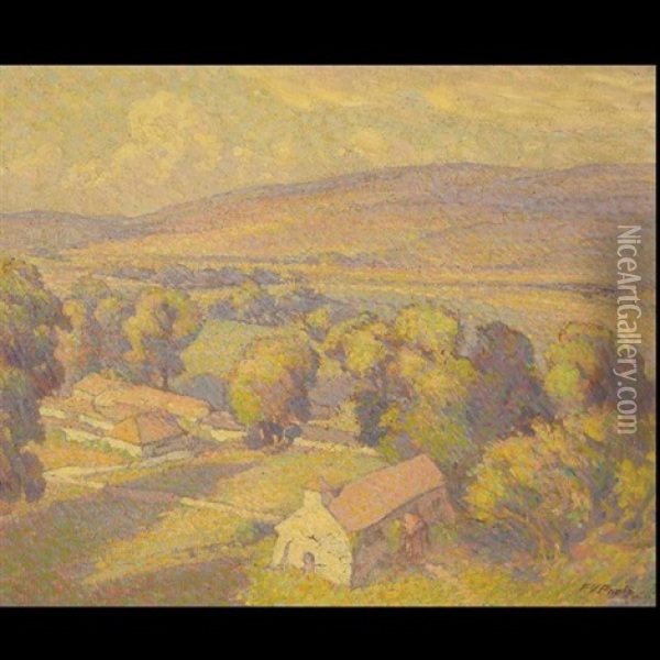 View From The Hill Oil Painting - Frederic Victor Poole