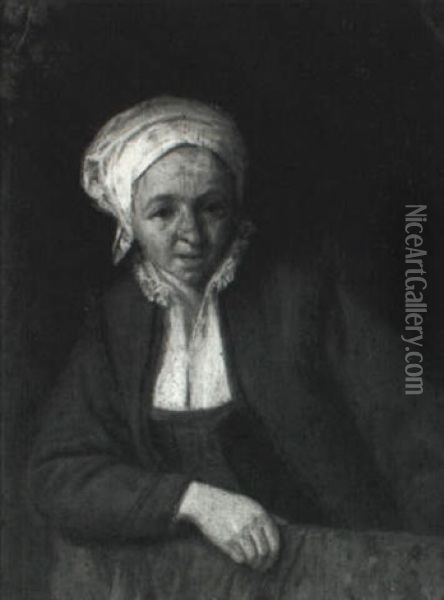 Peasant Woman At A Window Oil Painting - Adriaen Jansz van Ostade