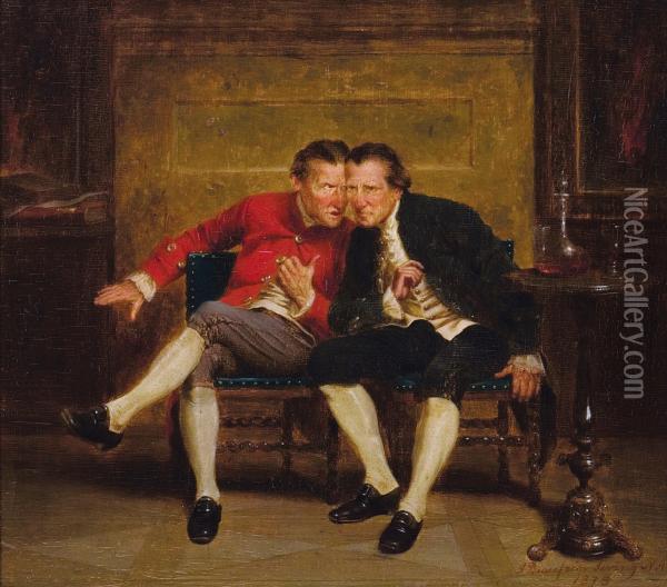 The Gossips Oil Painting - John Beaufain Irving