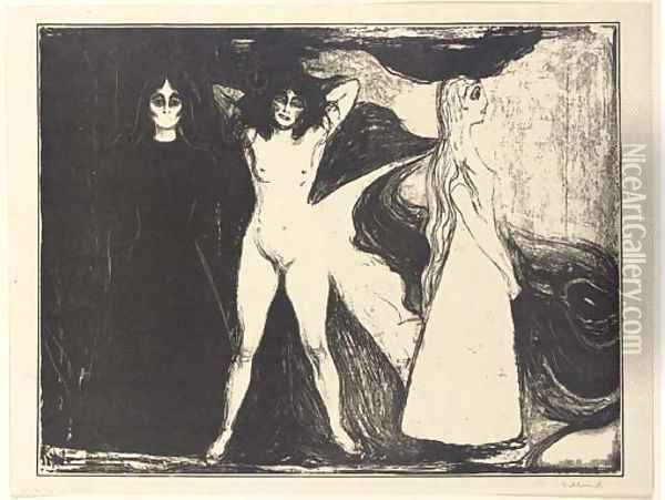 Woman (Das Weib) Oil Painting - Edvard Munch