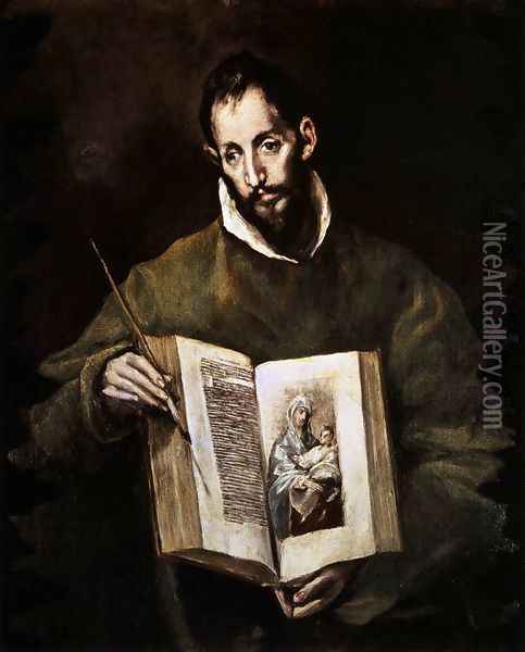 St Luke 1605-10 Oil Painting - El Greco (Domenikos Theotokopoulos)