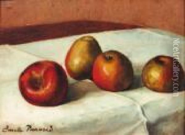 Nature Morte Aux Pommes Oil Painting - Emile Bernard