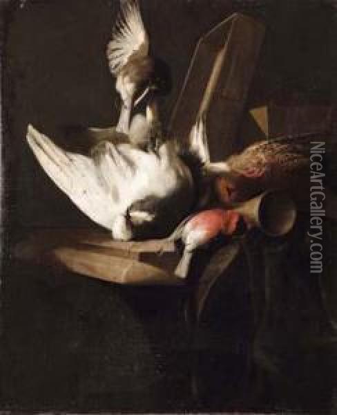 Cacciagione Di Penna Oil Painting - Giuseppe Maria Crespi