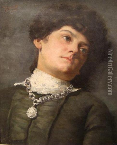Portrait Of A Young Lady Oil Painting - Saint George Hare