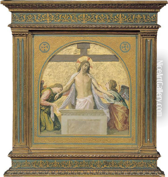La Pieta Oil Painting - Alessandro Franchi