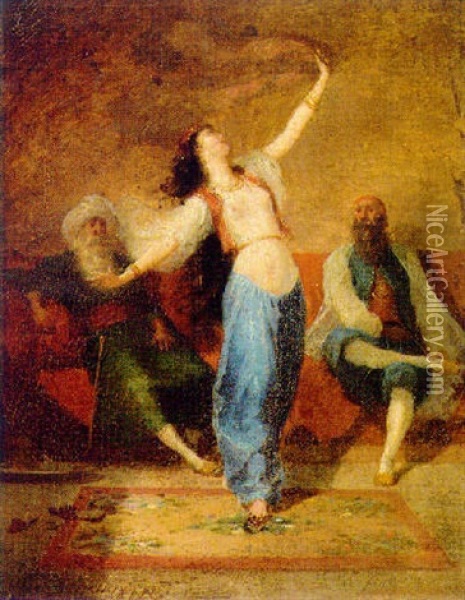 An Arab Dancer Oil Painting - Auguste (Viande) Doviane