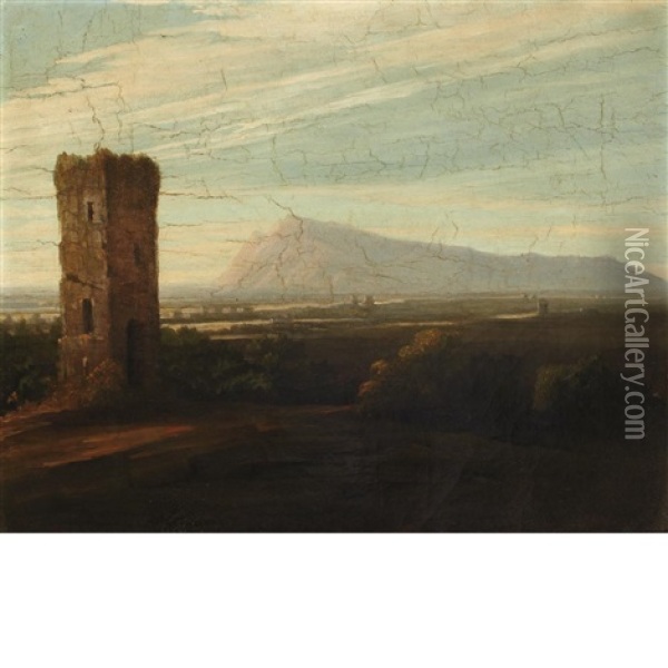 Ruins In Italy Oil Painting - Washington Allston