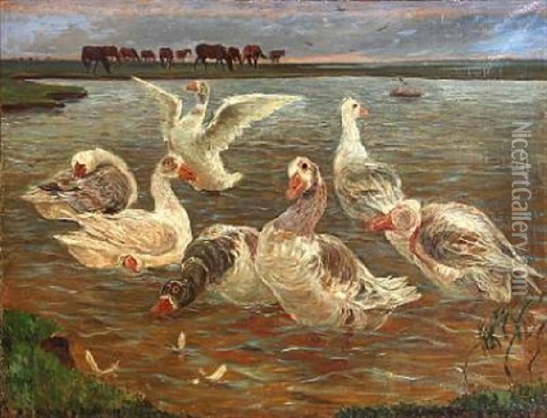 Gaes Oil Painting - Theodor Philipsen