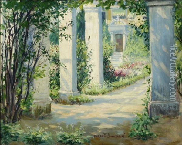 View Of The Garden Oil Painting - Harriette Bowdoin