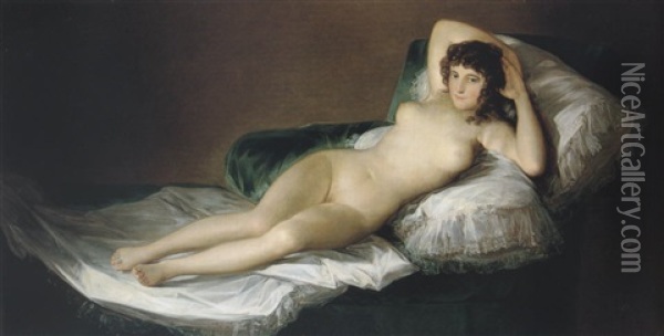 Maja Desnuda Oil Painting - Francisco Goya