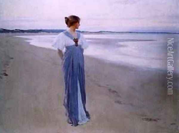The Seashore 1900 Oil Painting - William Henry Margetson