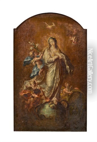 Maria Immaculata Oil Painting - Martin Johann (Kremser Schmidt) Schmidt