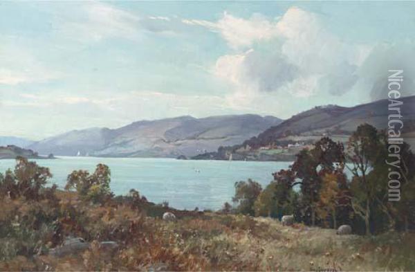 A Scottish Loch Oil Painting - Thomas, Tom Campbell