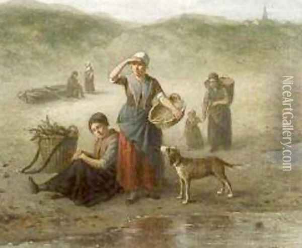 Peasant women Oil Painting - Jan Jacobus Matthijs Damschroder
