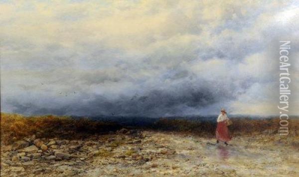 Walking The Moors Oil Painting - Peter Deakin