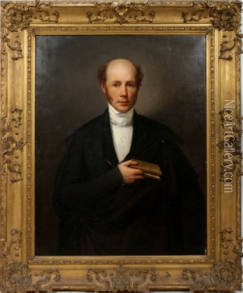 Portrait Of Numan Hill, M.d. Oil Painting - Natale Carta