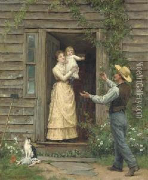 The Homecoming Oil Painting - Jennie Augusta Brownscombe