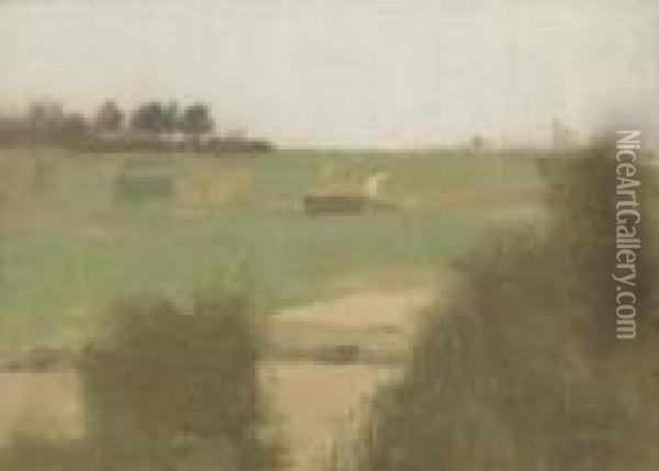 Paysage A Fosset Oil Painting - Fernand Khnopff
