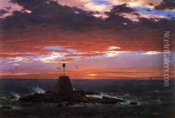 Beacon Off Mount Desert Island Oil Painting - Frederic Edwin Church