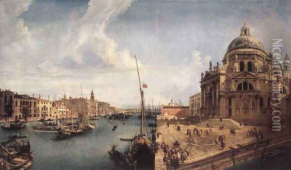 The Grand Canal near the Salute 1733-35 Oil Painting - Michele Marieschi