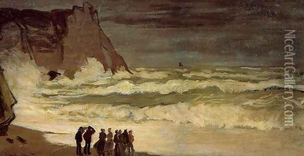 Rough Sea at Etretat Oil Painting - Claude Oscar Monet
