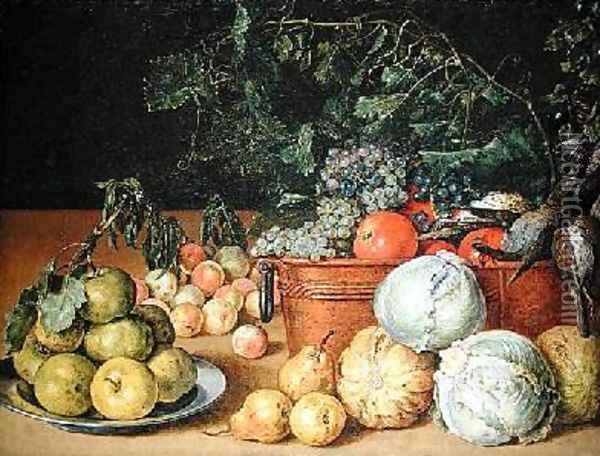 Still Life with Fruit 1642 Oil Painting - Gottfried Libalt