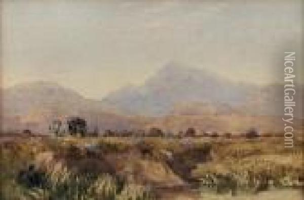 A Viewnear Snowdon Watercolour 16 X 24cm Provenance: Leggatt Brothers Oil Painting - David I Cox