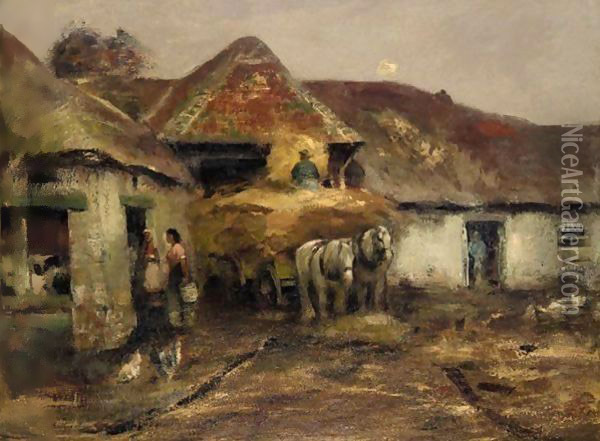 The Farmyard Oil Painting - William Kennedy
