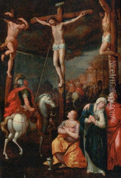 The Crucifixion Oil Painting - Marten Pepyn