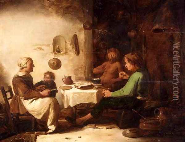 The Satyr and the Peasant Family 3 Oil Painting - Benjamin Gerritsz. Cuyp