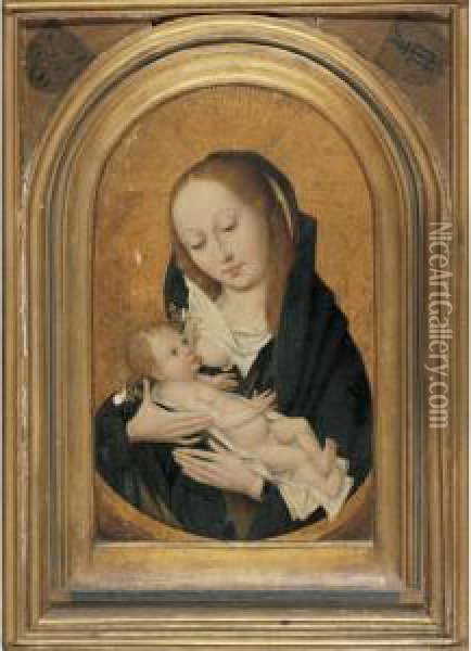 Virgin And Child Oil Painting - Dieric the Elder Bouts