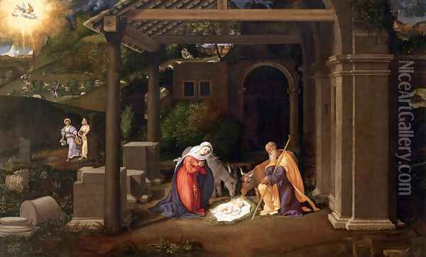 Nativity 1515-20 Oil Painting - Andrea Previtali