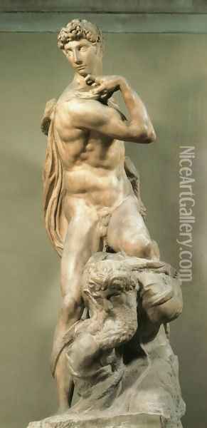 Victory Oil Painting - Michelangelo Buonarroti