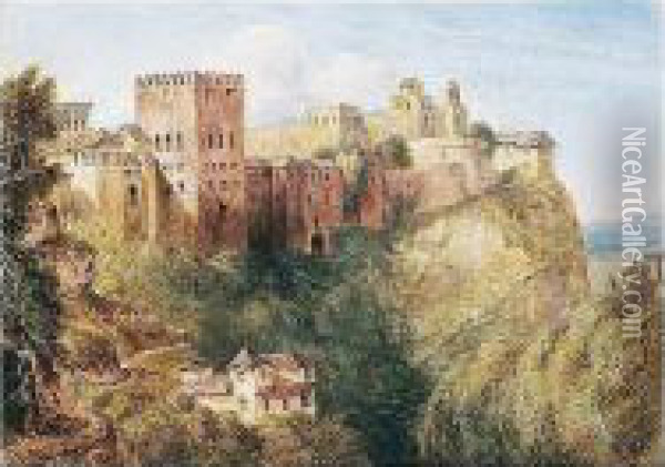 The Alhambra, Granada Oil Painting - Joseph Murray Ince