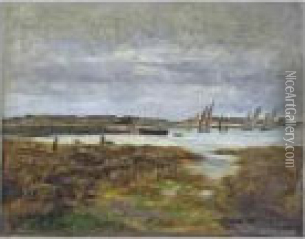 Le Bras De Mer Oil Painting - Karl Pierre Daubigny