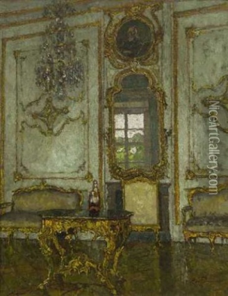 Vorzimmer In Der Wurzburger Residenz Oil Painting - August Von Brandis