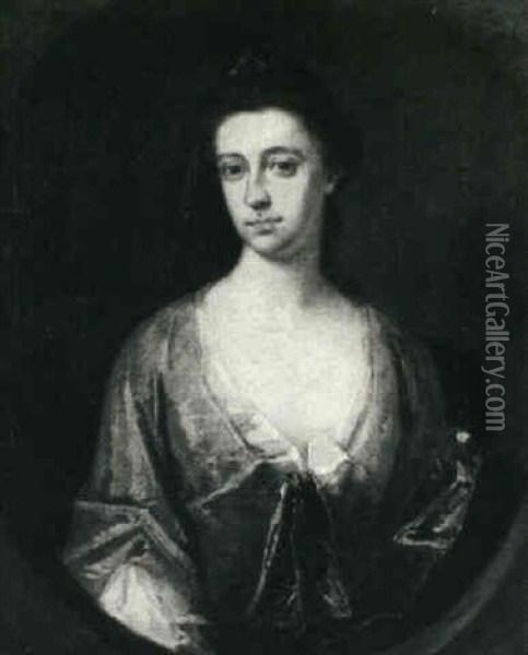 Portrait Of Mrs. Garrick Oil Painting - Michael Dahl