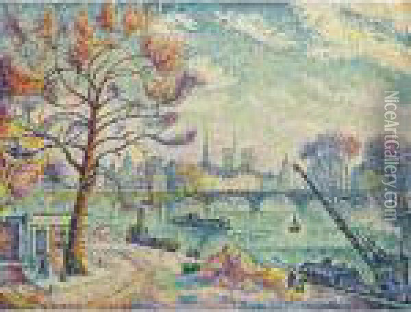 Pont Des Arts (paris) Oil Painting - Paul Signac